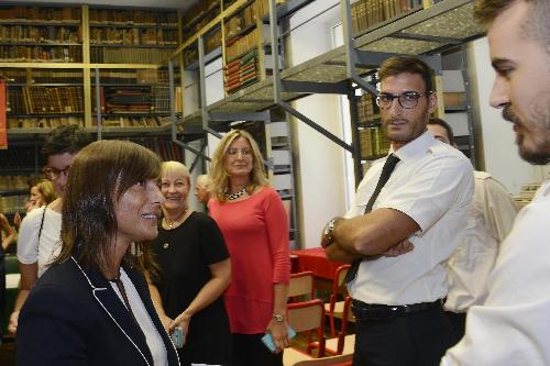 Debora Serracchiani (Presidente Regione Friuli Venezia Giulia) durante la visita all'Accademia Nautica dell'Adriatico - Trieste 04/09/2017 